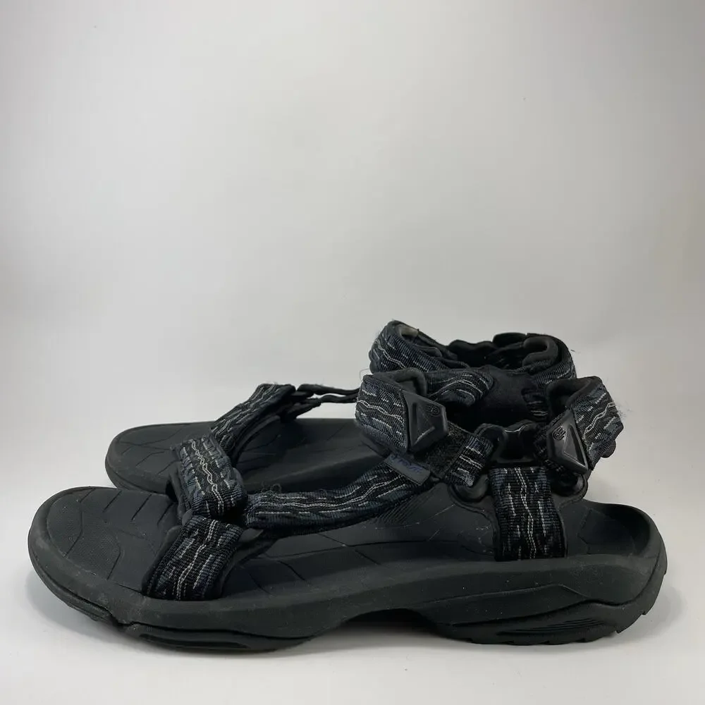 Teva Terra Fi Lite Black Sandals Mens Size 12 M Strappy Outdoor Hiking Athletic